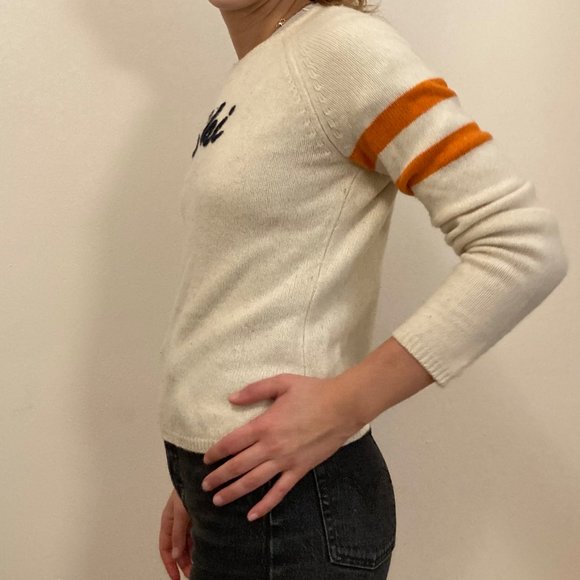 100% Cashmere sweater with Ski writing. Size S - Picture 2 of 3